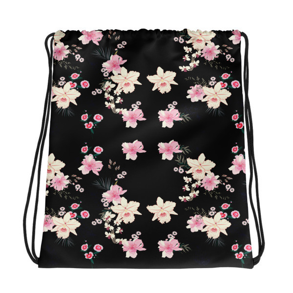 Floral - Drawstring bag