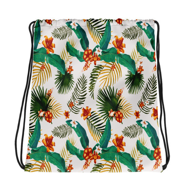 Tropical Floral - Drawstring bag