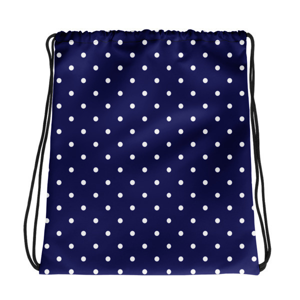 Blue Polka Dot - Drawstring bag
