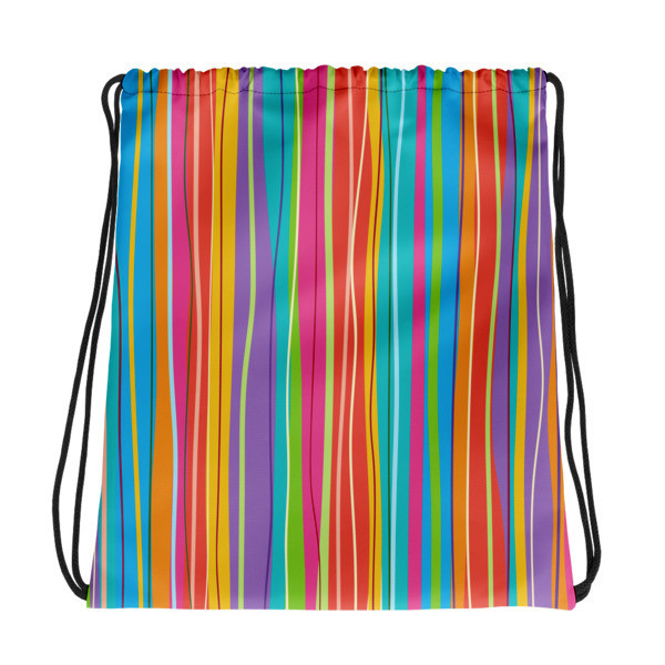 Colored Stripes - Drawstring bag