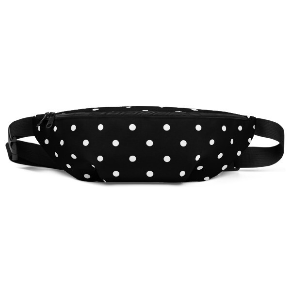 Black &amp; White Polka Dot - Fanny Pack