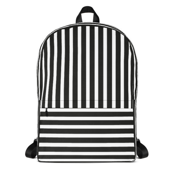 Black &amp; White Stripes - Backpack