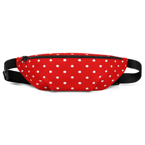 Red &amp; White Polka Dot - Fanny Pack, Size: S/M