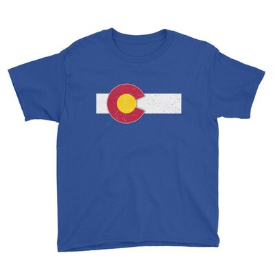 Colorado Flag USA - Youth T-Shirt (Multi Colors) The Rockies American Rocky Mountains