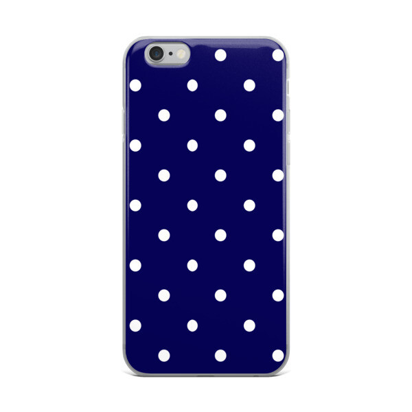 Blue Polka Dots - iPhone Case