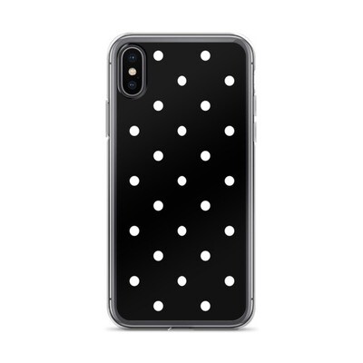 Black Polka Dot - iPhone Case