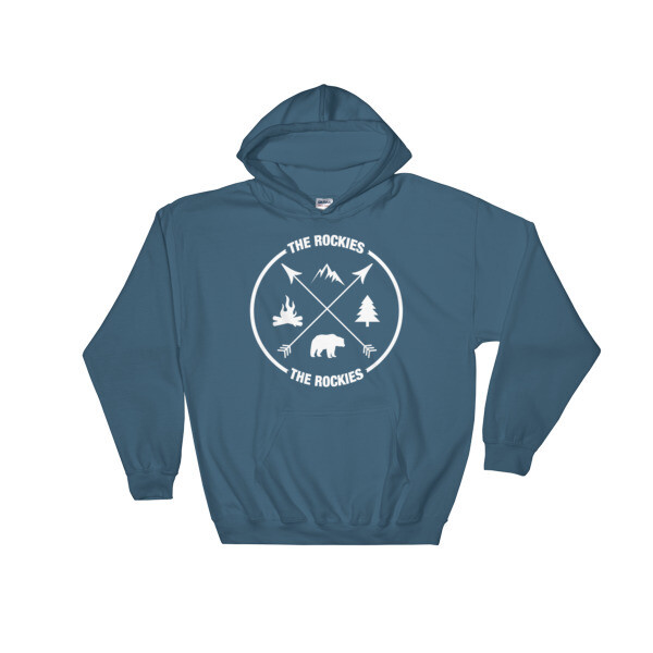 The Rockies - Hooded Sweatshirt (Multi Colors) Canadian American Rocky Mountains