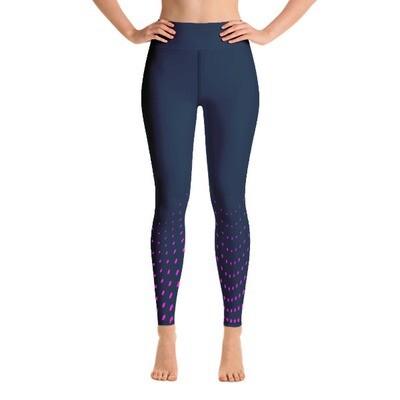 Navy Blue Gradient - High Waisted Leggings Navy Blue Gradient - High Waisted Leggings