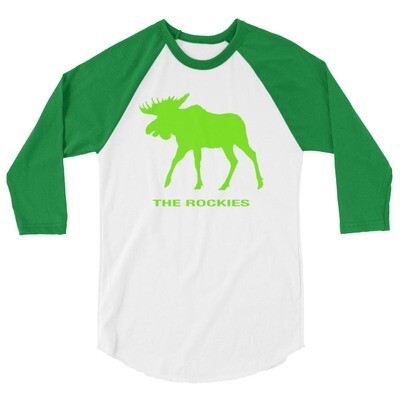 The Rockies Moose - 3/4 sleeve raglan shirt (Multi Colors)