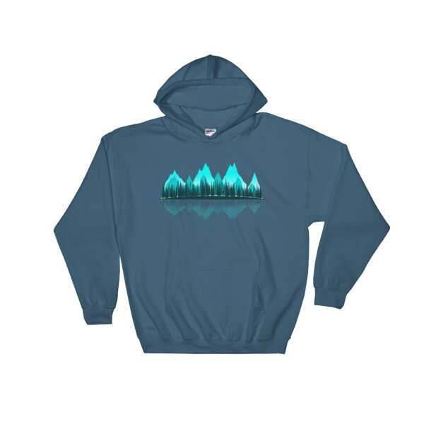 The Rockies Panoramic - Hooded Sweatshirt (Multi Colors) Canadian American Rocky Mountains