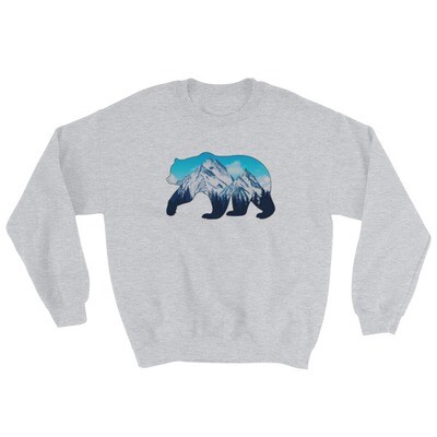 Bear Landscape - Sweatshirt (Multi Colors) The Rocky Mountains Canadian American Rockies