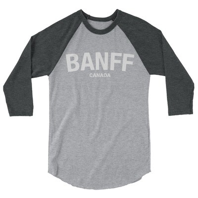 Banff Alberta Canada - 3/4 sleeve raglan shirt (Multi Colors) The Rockies Canadian Rocky Mountains