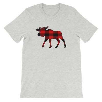 Plaid Moose - T-Shirt (Multi Colors) The Rockies, Canadian American Rocky Mountains