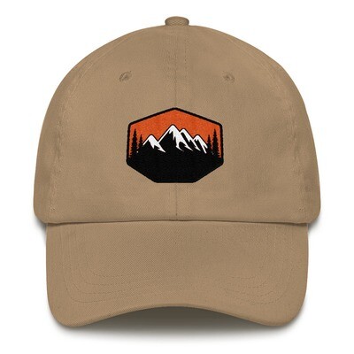 Sunset Mountains & Pine - Baseball / Dad hat (Multi Colors) The Rocky Mountains Canadian American Rockies