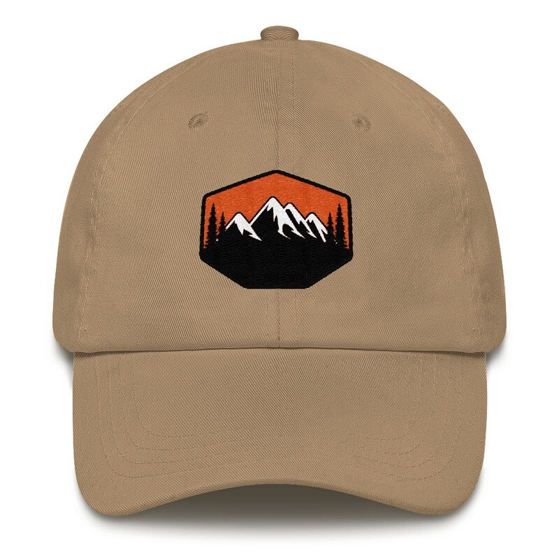 Sunset Mountains &amp; Pine - Baseball / Dad hat (Multi Colors) The Rocky Mountains Canadian American Rockies