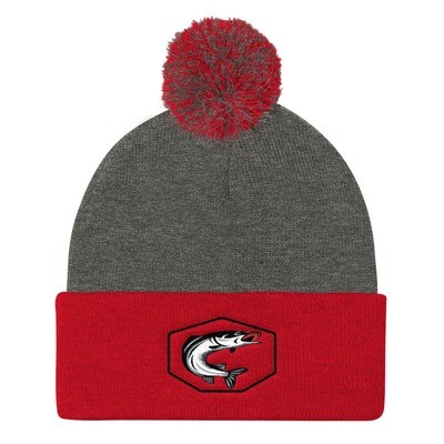 Fishing - Pom Pom Knit Cap (Multi Colors) The Rockies Canadian American Rocky Mountains