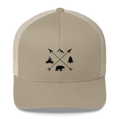 The Rockies Lifestyle - Trucker Cap (Multi Colors) Canadian American Rocky Mountains