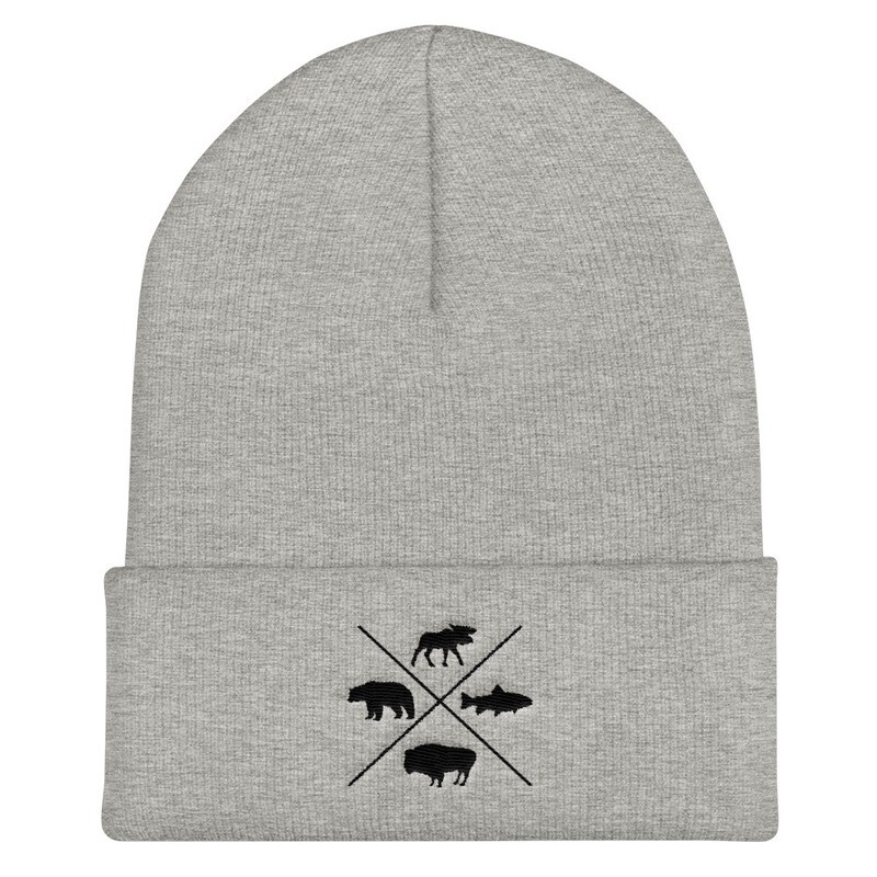 The Rockies Wildlife - Cuffed Beanie (Multi Colors) Canadian American Rocky Mountains