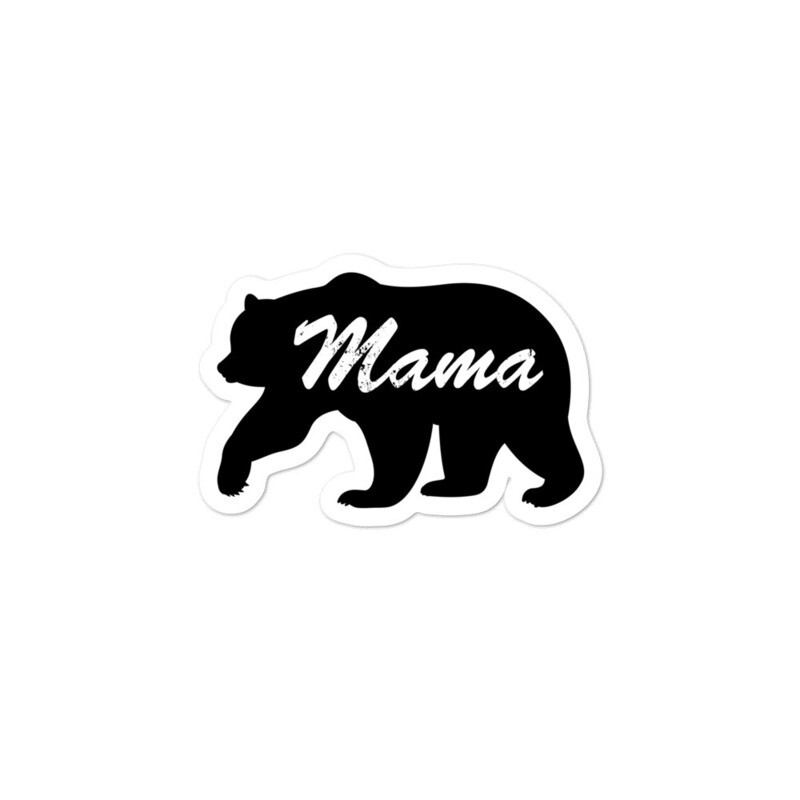 Mama Bear -  Vinyl Bubble-free stickers (Multi Sizes) The Rocky Mountains Canadian American Rockies