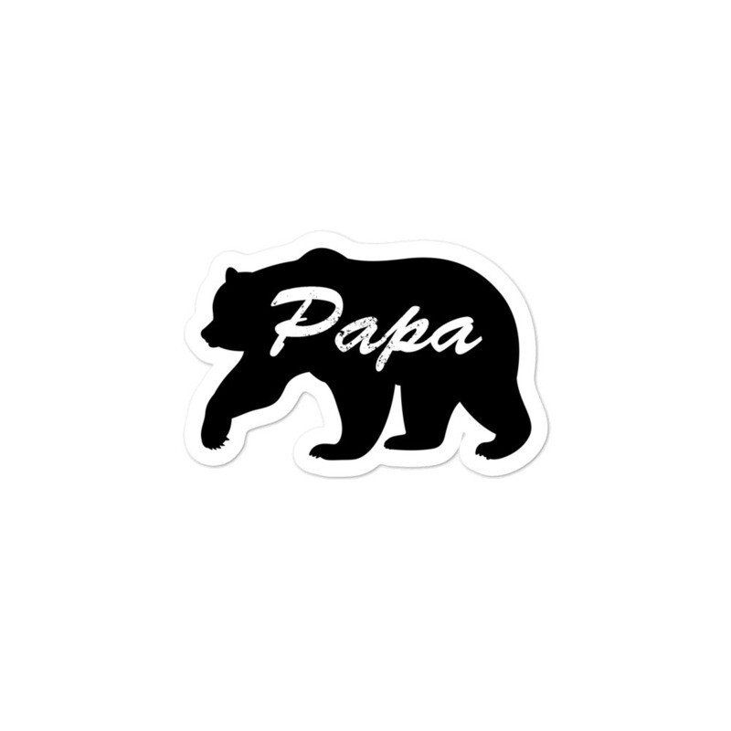 Papa Bear - Vinyl Bubble-free stickers (Multi Sizes) The Rocky Mountains Canadian American Rockies