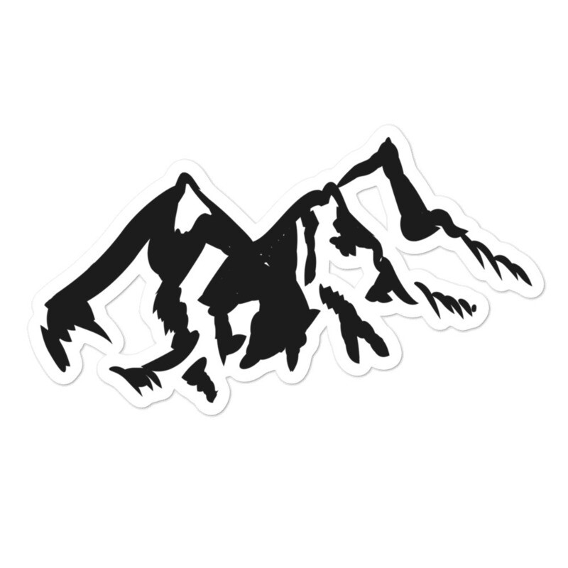 Mountain Range - Vinyl Bubble-free stickers (Multi Sizes) The Rocky Mountains Canadian American Rockies