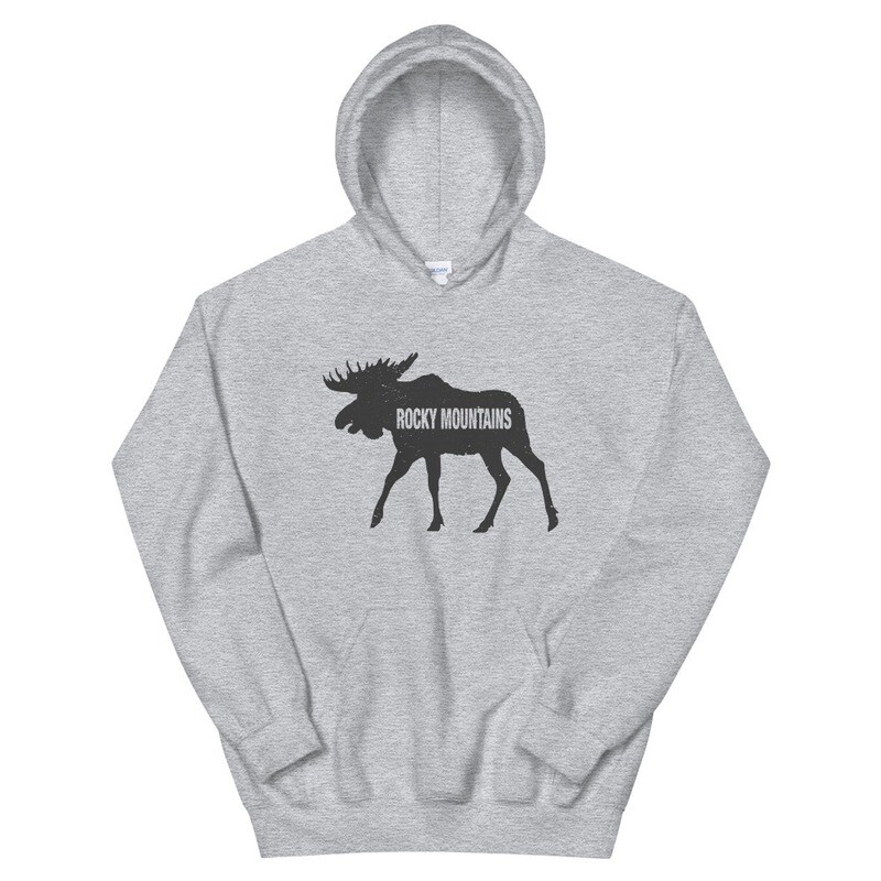 Rocky Mountain Moose - Hoodie (Multi Colors) Canadian American Rockies