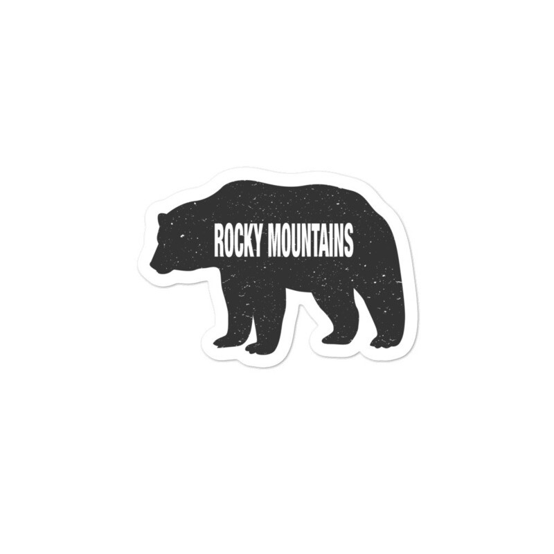 Bear - Vinyl Bubble-free stickers (Multi Sizes) The Rockies American Canadian Rocky Mountains