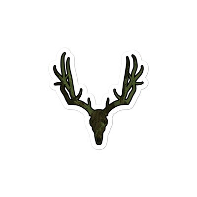 Deer Head - Vinyl Bubble-free stickers (multi Sizes) The Rocky Mountains Canadian American Rockies
