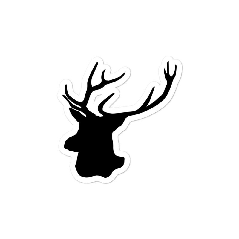 Deer Head - Vinyl Bubble-free stickers (Multi Sizes) The Rocky Mountains Canadian American Rockies