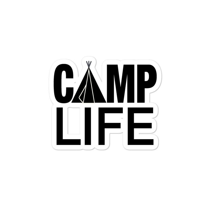 Camp Life - Vinyl Bubble-free stickers (Multi Sizes) The Rocky Mountains Canadian American Rockies