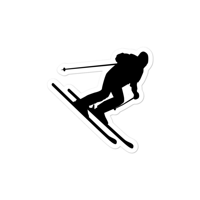 Skiing - Vinyl Bubble-free stickers (Multi Colors) The Rocky Mountains Canadian American Rockies