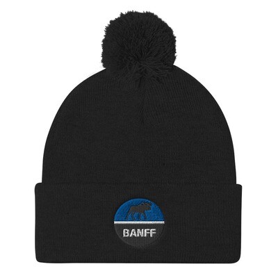 Banff Alberta Canada - Pom Pom Knit Cap (Multi Colors) The Rockies Canadian Rocky Mountains