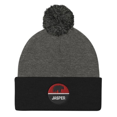 Jasper Alberta Canada - Pom Pom Knit Cap (Multi Colors) The Rockies Canadian Rocky Mountains