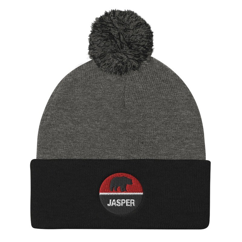 Jasper Alberta Canada - Pom Pom Knit Cap (Multi Colors) The Rockies Canadian Rocky Mountains