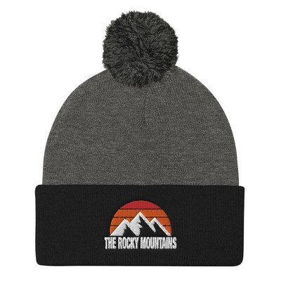 The Rocky Mountains - Pom-Pom Beanie (Multi Colors) Canadian American Rockies
