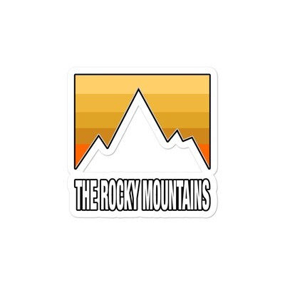 The Rocky Mountains - Vinyl Bubble-free stickers (Multi Sizes) Canadian American Rockies