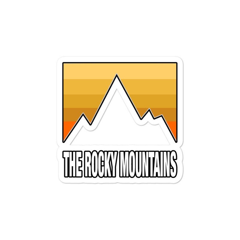 The Rocky Mountains - Vinyl Bubble-free stickers (Multi Sizes) Canadian American Rockies