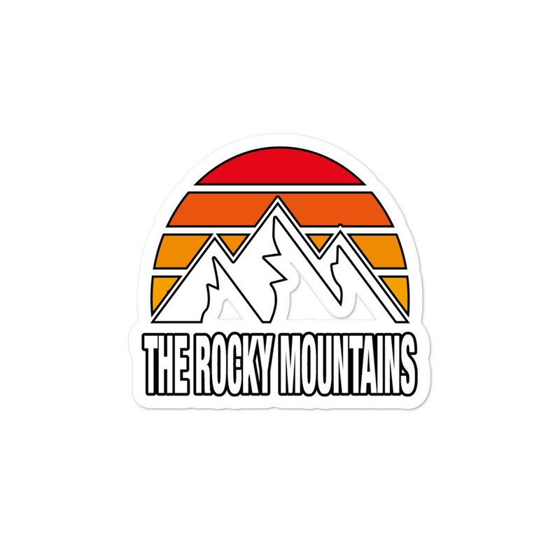 The Rocky Mountains - Vinyl Bubble-free stickers (Multi Sizes) Canadian American Rockies
