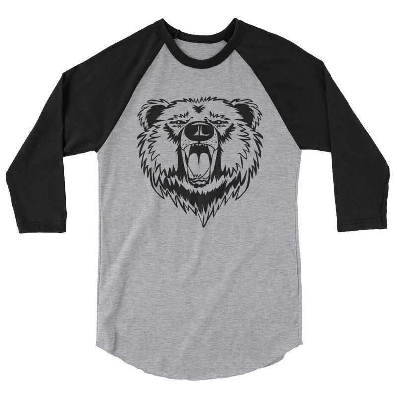 Bear - 3/4 sleeve raglan shirt (Multi Colors)