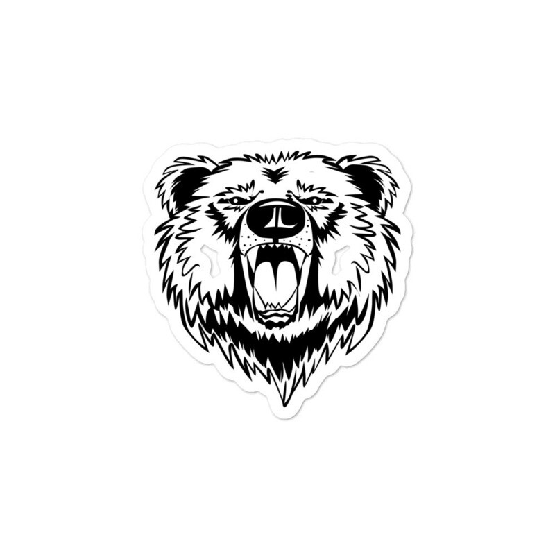 Bear - Vinyl Bubble-free stickers (Multi Sizes) The Rocky Mountains American Canadian Rockies