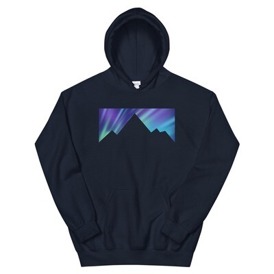 Aurora Mountains - Hoodie (Multi Colors) The Rocky Mountains, Canadian American Rockies