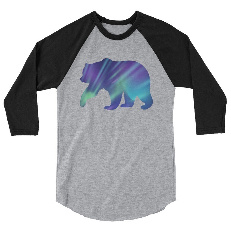 Aurora Bear - 3/4 sleeve raglan shirt (Multi Colors)
