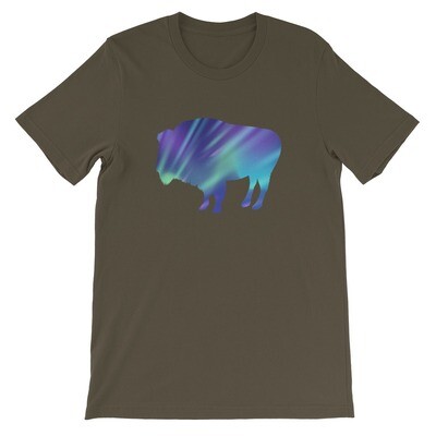 Aurora Bison - T-Shirt (Multi Colors) The Rockies, Canadian American Rocky Mountains