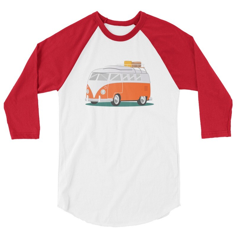 Campervan - 3/4 sleeve raglan shirt (Multi Colors)
