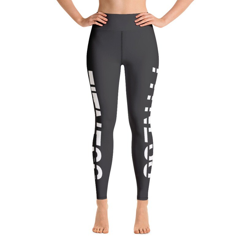 Fitness - Dark Grey High Waisted Printed Leggings, Size: XS