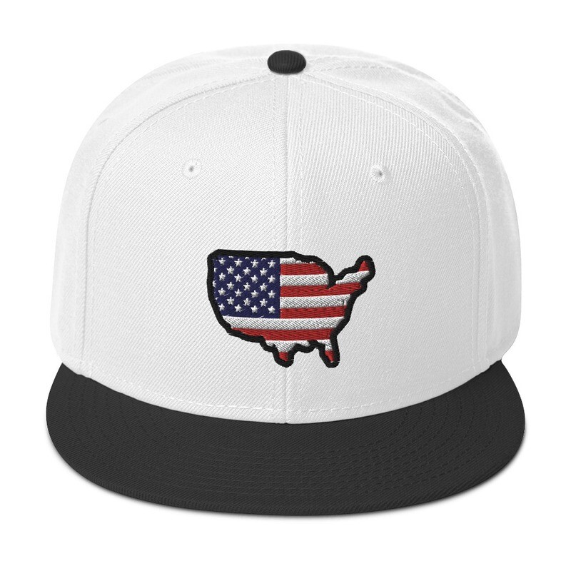 USA Map - Snapback Hat (Multi Colors)