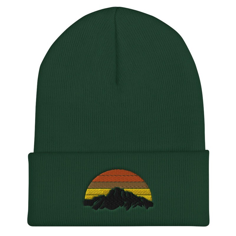 Mountain Sunset - Cuffed Beanie (Multi Colors)