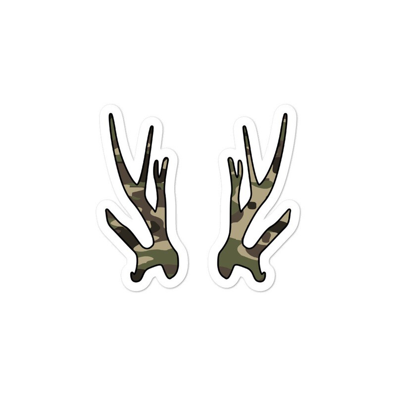 Deer Antlers Forest (Hunting) Camo - Bubble-free stickers (Multi Colors)