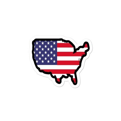 USA Map Flag - Bubble-free stickers (Multi Sizes)