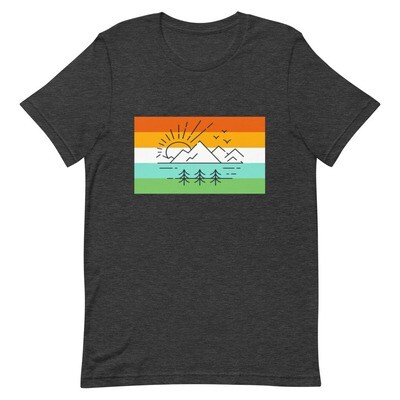 Vintage Mountain Sunset - t-shirt (Multi Colors)